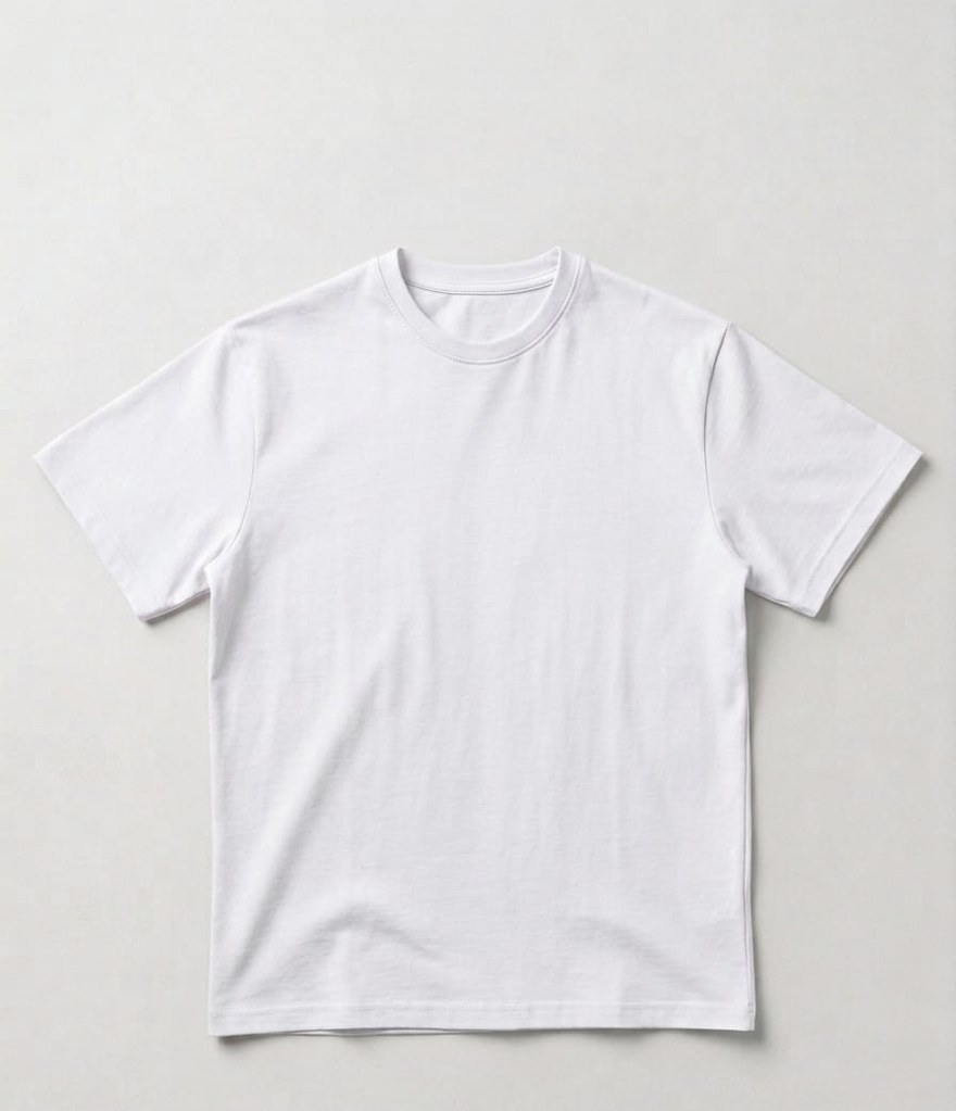 The white garment, laid flat.